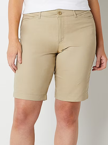 Photo 1 of St. John's Bay Womens 11" Mid Rise Bermuda Short 12PETITE