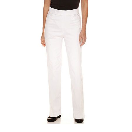 Photo 1 of Alfred Dunner Classics Womens Allure Stretch Pant, 10 Petite Short, White
