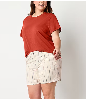 Photo 1 of a.n.a Womens Plus Crew Neck Short Sleeve T-Shirt 1x