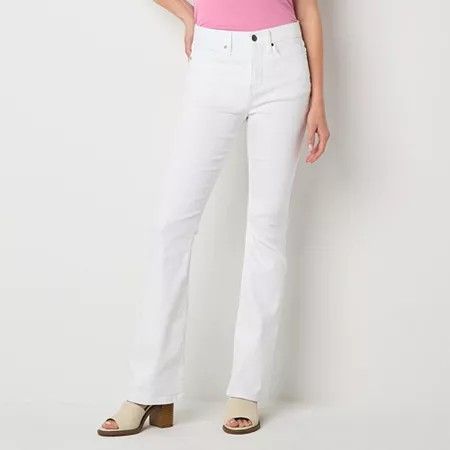 Photo 1 of A.n.a Womens High Rise Flare Leg Jean, 6, White
