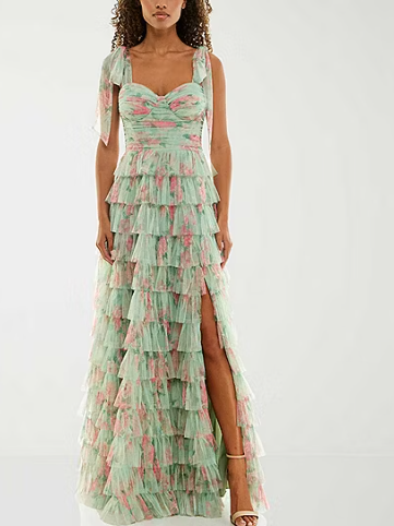 Photo 1 of B. Smart Womens Sleeveless Floral Ball Gown Juniors 11

