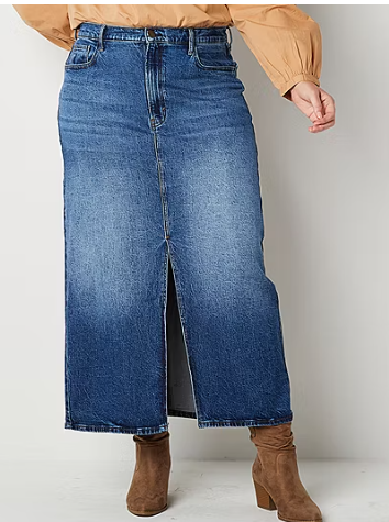 Photo 1 of a.n.a Womens High Rise Long Denim Skirt-Plus 22w