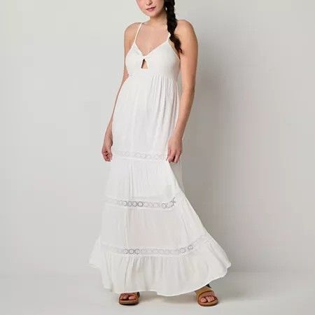 Photo 1 of Arizona Womens Sleeveless Maxi Dress Juniors, Small, White
