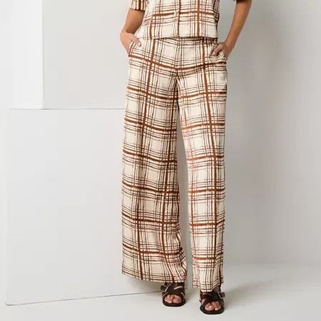 Photo 1 of Worthington Tall Womens Wide Leg Pant, 14 Tall, Brown
