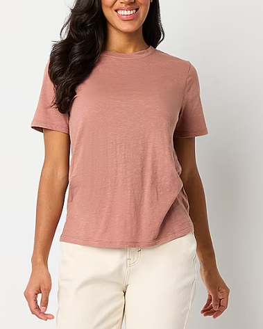 Photo 1 of a.n.a Womens Plus Round Neck Short Sleeve T-Shirt 2X