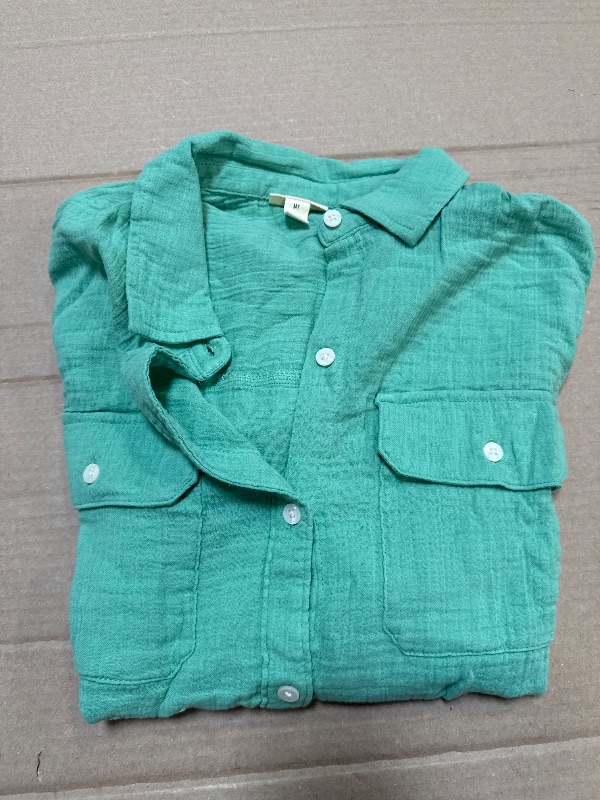 Photo 1 of a.n.a Womens Short Sleeve Fitted Sleeve Regular Fit Tall Button-Down Shirt Med Tall 