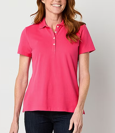 Photo 1 of St. John's Bay Womens Short Sleeve Polo Shirt xxl
