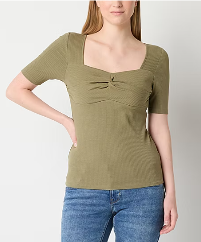 Photo 1 of a.n.a Womens U Neck Short Sleeve T-Shirt Petite Xl
