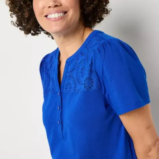 Photo 1 of Size 2X Liz Claiborne Womens Split Crew Top