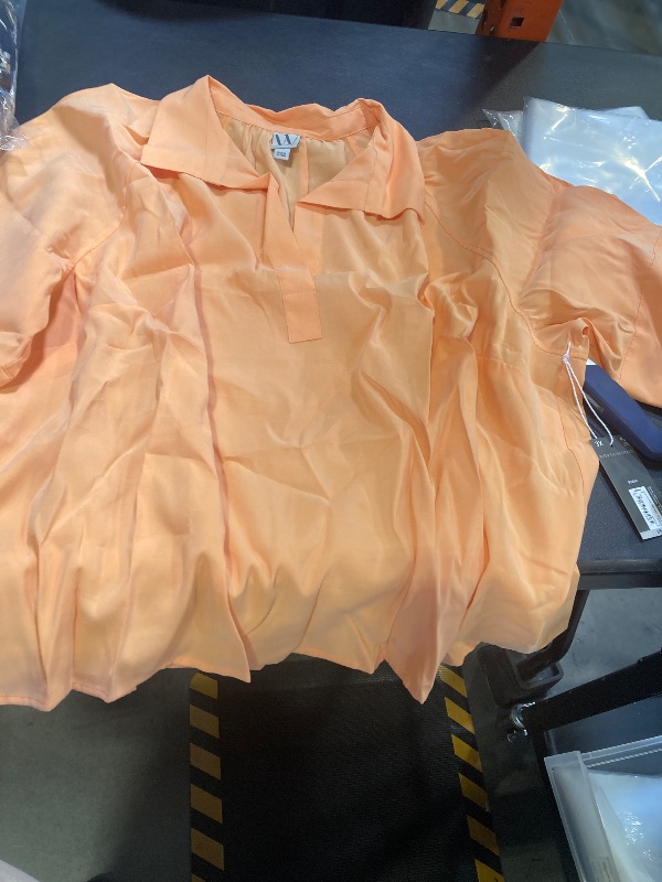 Photo 1 of Worthington Plus Womens Short Sleeve Blouse, 3x, Orange