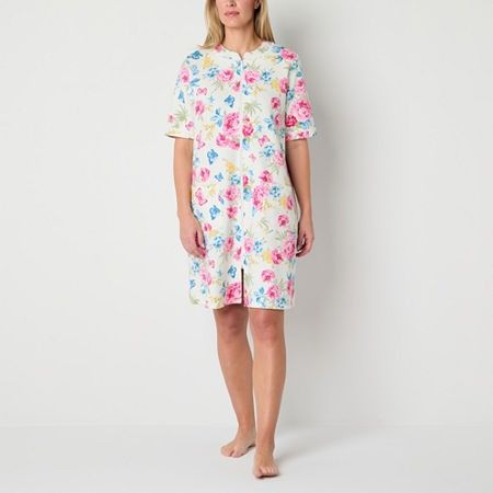 Photo 1 of Adonna Womens Short Sleeve Long Length Robe, X-large, White