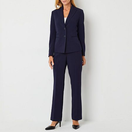 Photo 1 of Le Suit 2-pc. Straight Leg Pant Suit, 16 Petite, Blue