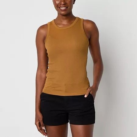 Photo 1 of A.n.a Womens High Neck Sleeveless Tank Top, Medium, Brown