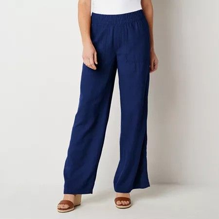 Photo 1 of St. John's Bay Womens Loose Fit Wide Leg Trouser, X-large, Blue