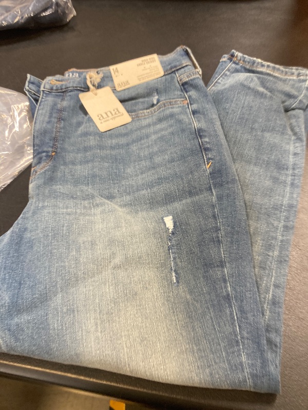 Photo 1 of a.n.a. Womens High Rise Skinny Ankle Jean 14