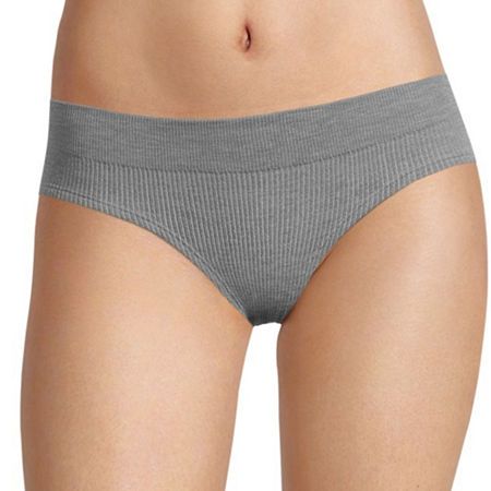 Photo 1 of Arizona Body Seamless Hipster Panty, Small, Gray