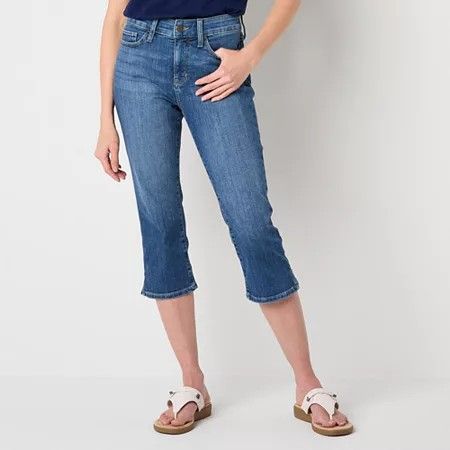 Photo 1 of St. John's Bay Womens Mid Rise Capri Pants, 14, Blue
