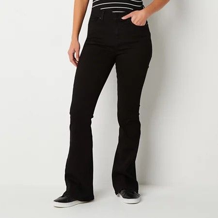 Photo 1 of A.n.a Womens High Rise Flare Leg Jean, 8 Short, Black