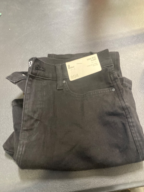 Photo 1 of A.n.a Womens High Rise Flare Leg Jean, 8 Short, Black