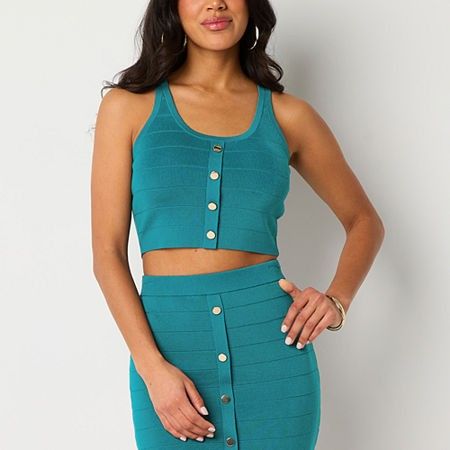Photo 1 of Bold Elements Women's Crew Neck Sleeveless Sweater, Small, Blue
