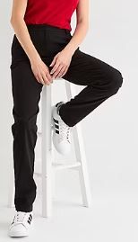 Photo 1 of IZOD Women's Straight Straight Fit Juniors Flat Front Pants - 8 
