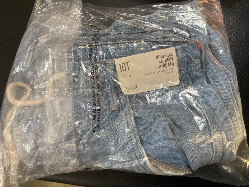 Photo 1 of A.n.a - Tall Soft Drape Women's High Rise Wide Leg Jean, 10 Tall, Blue
