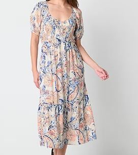 Photo 1 of Frye and Co. Women's Short Sleeve Midi Fit + Flare Dress - M 