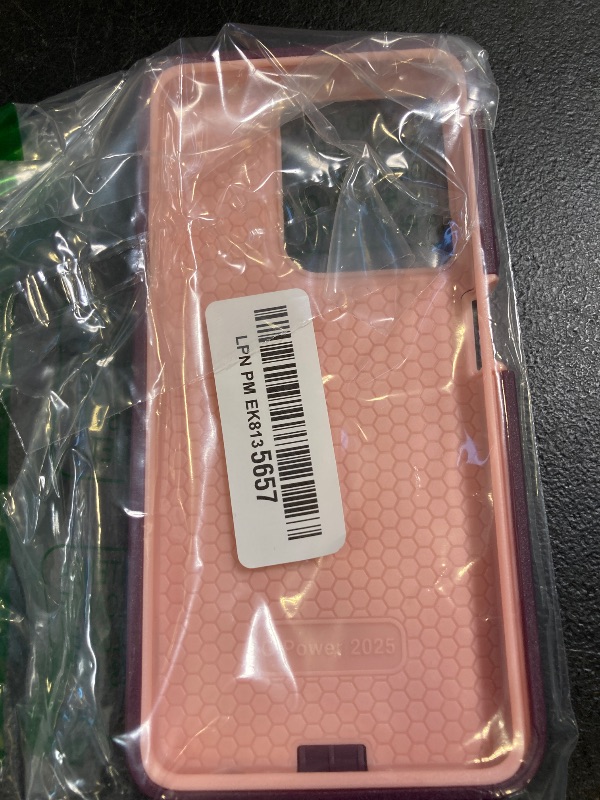 Photo 1 of Qinmay Phone Case for Motorola Moto G Power 5G 2025 Case with HD Screen Protector, Heavy Duty Shockproof & Cover Phone Case (WineRedPink, for Moto G Power 5G 2025)