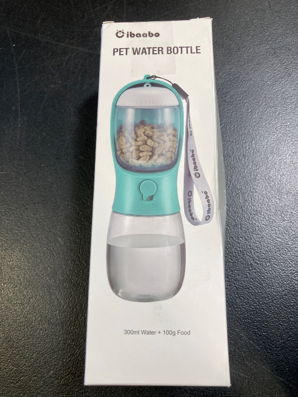 Photo 1 of Cibaabo Dog Water Bottle with Food Container, Travel Puppy Water Bowl, Portable Pet Dispenser, Cat Walking and Hiking Dog Gift