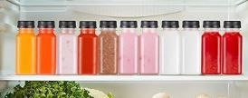 Photo 1 of 45 Pcs Plastic Juice Bottles Bulk with Caps, Small Reusable Clear Bottles for Juicing, Smoothies, Tea, Milk, Coffee, 8OZ