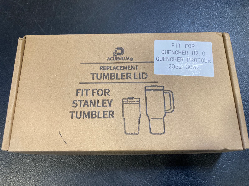 Photo 1 of Replacement Leak Proof Tumbler FLIP Lid With Straw - Fit For Stanley ProTour Quencher and Quencher H2.0 20oz,30oz Tumbler (Coffee, 20oz and 30oz)