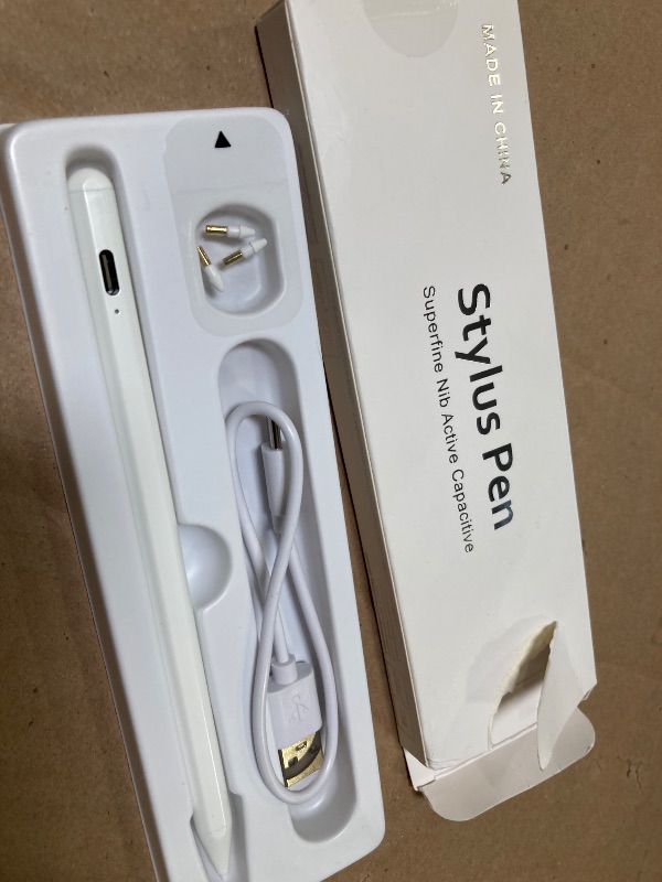 Photo 1 of Stylus Pen for iPad 6th-11th Generation-2X Fast Charge Active Pencil Compatible with 2018-2025 Apple iPad Pro 11"/12.9"/M4, iPad Air 3/4/5/M2/M3,iPad mini 5/6 Gen-White