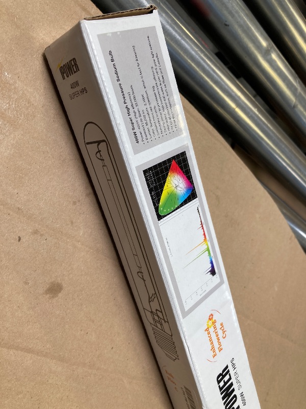 Photo 1 of iPower 400W HPS Grow Light Bulb Lamp, Pressure Sodium Bulb Lamp with High PAR Enhanced Red and Orange Spectrums for Plants Growth, CCT 2100K