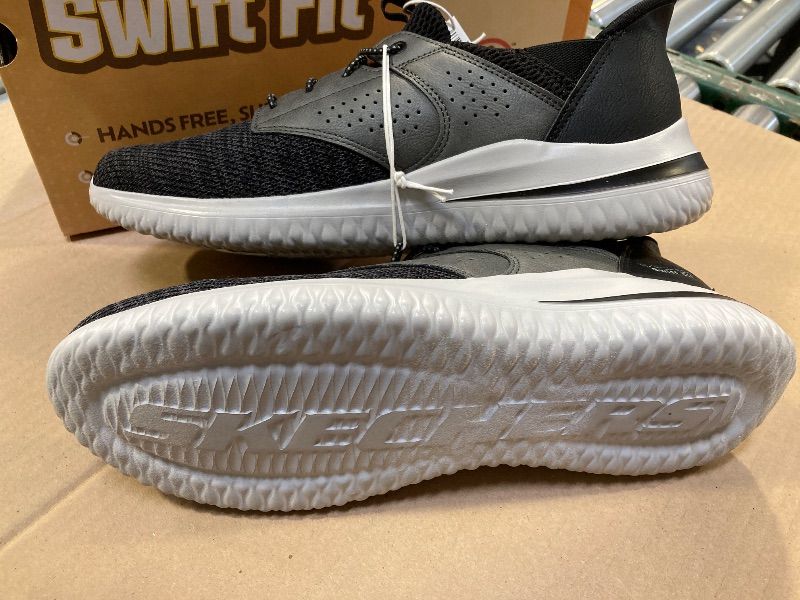 Photo 1 of Skechers Men's Delson Black Swift Fit Hands Free Shoe Memory Foam Size 10.5 MENS

