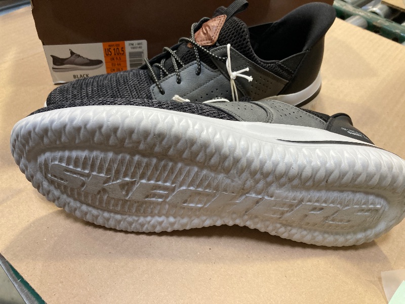 Photo 1 of Skechers Men's Delson Black Swift Fit Hands Free Shoe Memory Foam Size 10.5 MENS
