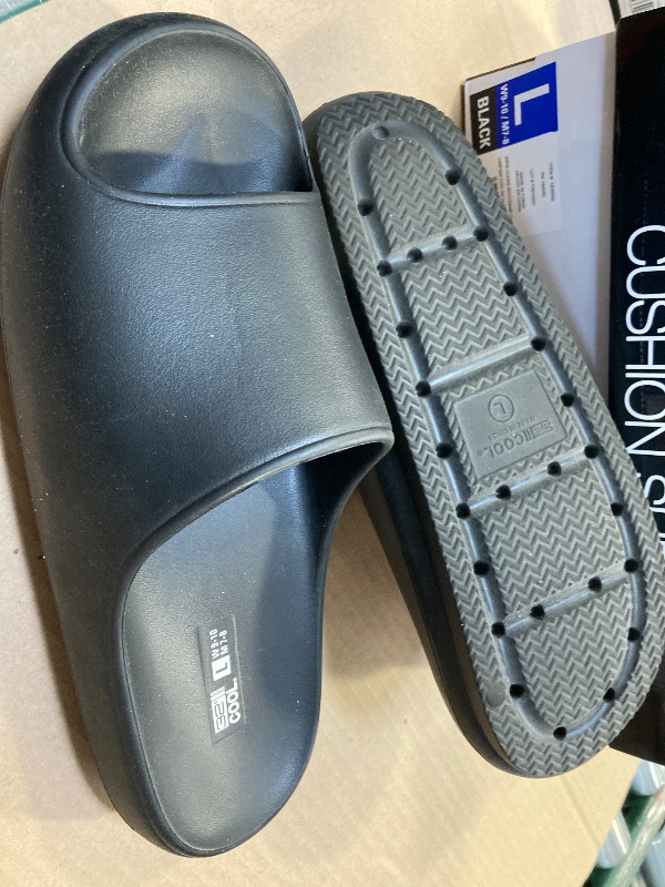 Photo 1 of 32 Degree Cool Slide Sandals Mens 7-8 Womens 9-10 Large Black Cushion Slip on
