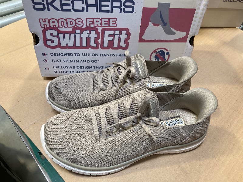 Photo 1 of 8----Skechers Women's Size 8 Virtue Swift Fit Hands Free Shoes, Taupe