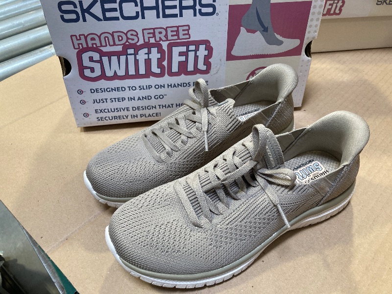 Photo 1 of 7--Skechers Women's Size 8 Virtue Swift Fit Hands Free Shoes, Taupe
