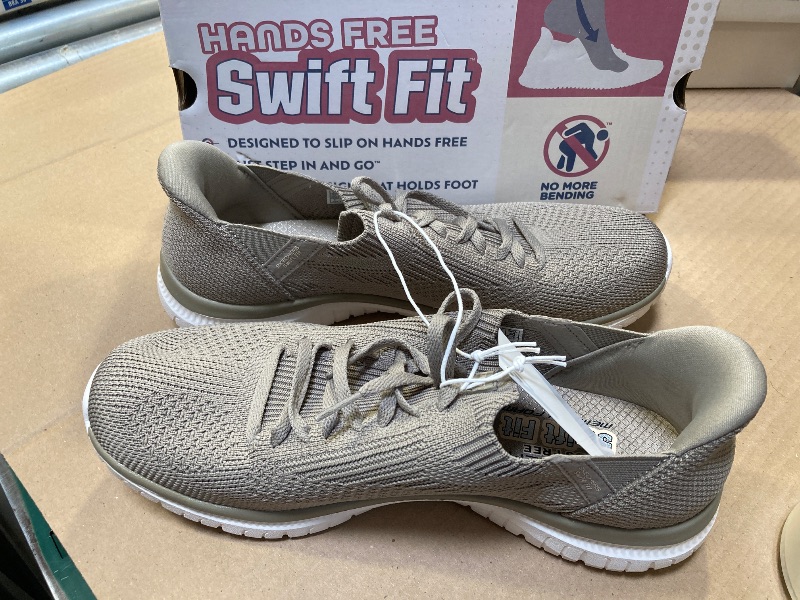 Photo 1 of 10---Skechers Women's Size 8 Virtue Swift Fit Hands Free Shoes, Taupe