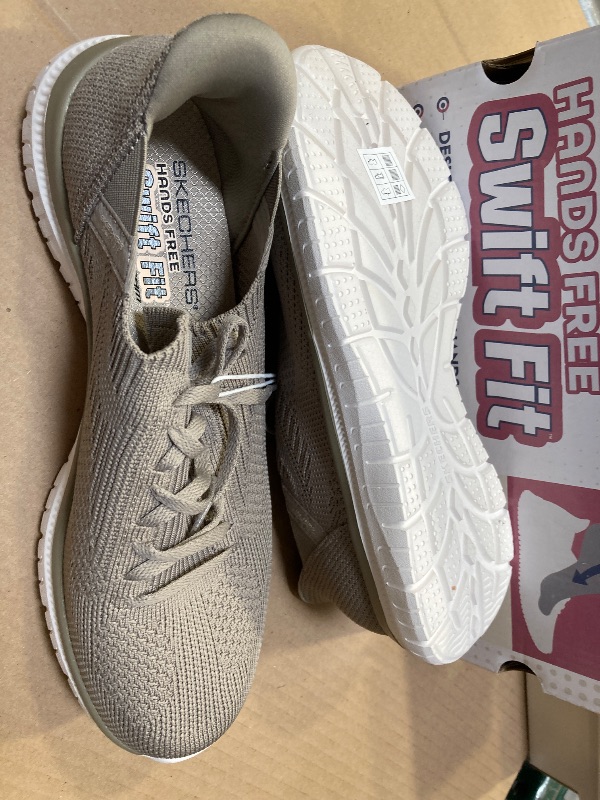 Photo 1 of 10---Skechers Women's Size 8 Virtue Swift Fit Hands Free Shoes, Taupe