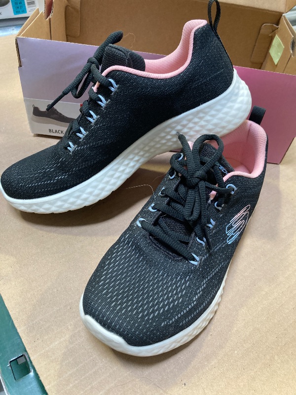 Photo 1 of Skechers “Lite Foam” Women’s Lightweight Air-Cooled Running Sneaker (Black) 
