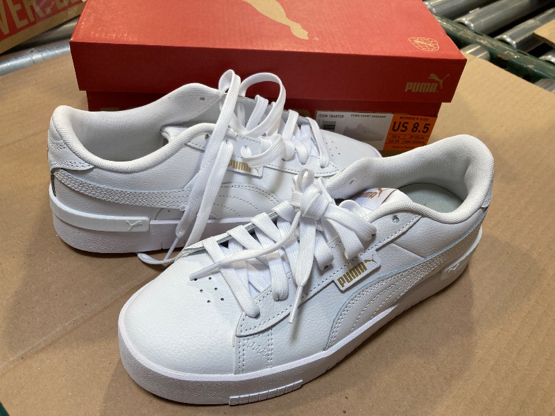 Photo 1 of PUMA Women's Size 8.5 Court Sneakers Lace-up Shoes, White
