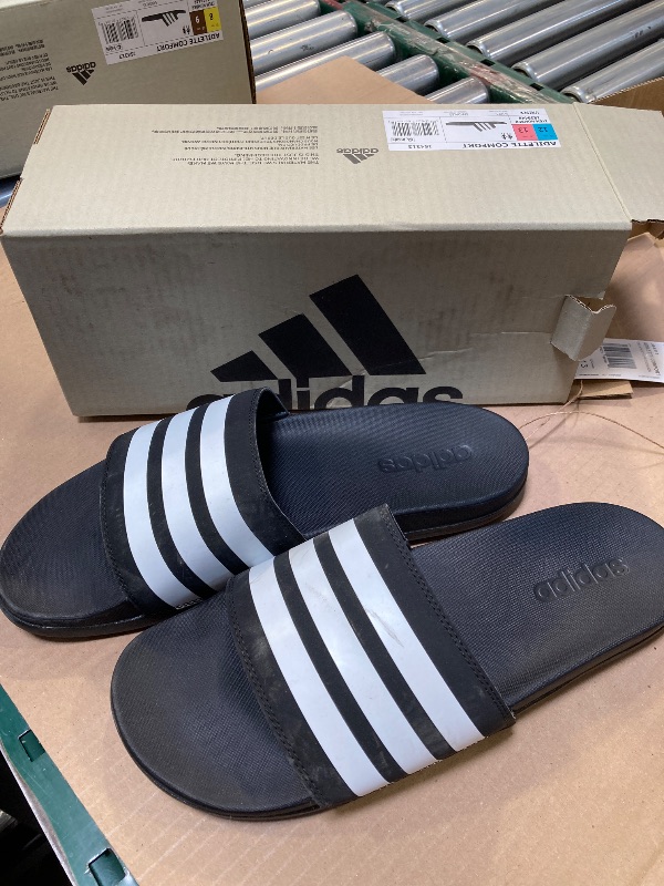 Photo 1 of adidas Men's Striped Flip Flop Sandals M12-W13
