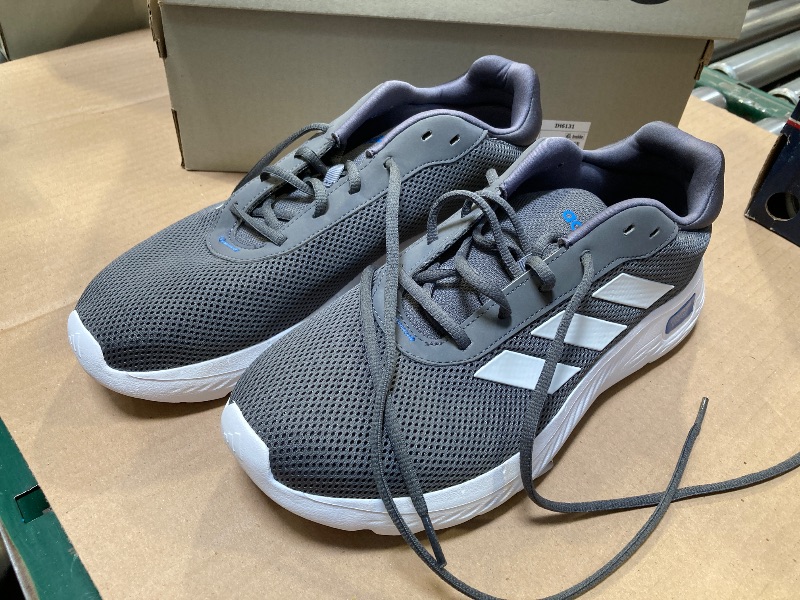 Photo 1 of adidas Men's Cloudfoam Comfy Sneaker, Grey/White/Bright Royal, 11