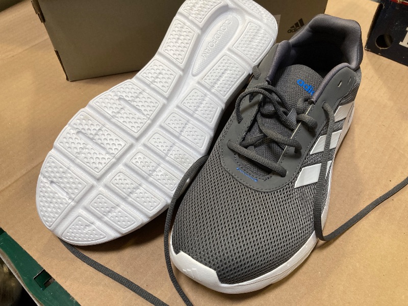 Photo 1 of adidas Men's Cloudfoam Comfy Sneaker, Grey/White/Bright Royal, 11