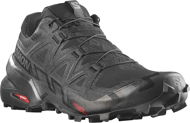 Photo 1 of Salomon SPEEDCROSS 6 Trail Running Shoes Size US 8.5 Mens Hiking Black/Phantom 417379