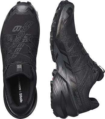 Photo 1 of Salomon SPEEDCROSS 6 Trail Running Shoes Size  US 8.5 Mens Hiking Black/Phantom 417379
