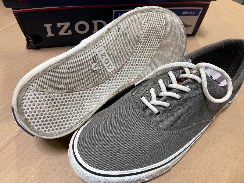 Photo 1 of Size 9--Izod Men's Canvas RANGLEY Lace up Shoes in GRAY NIB
