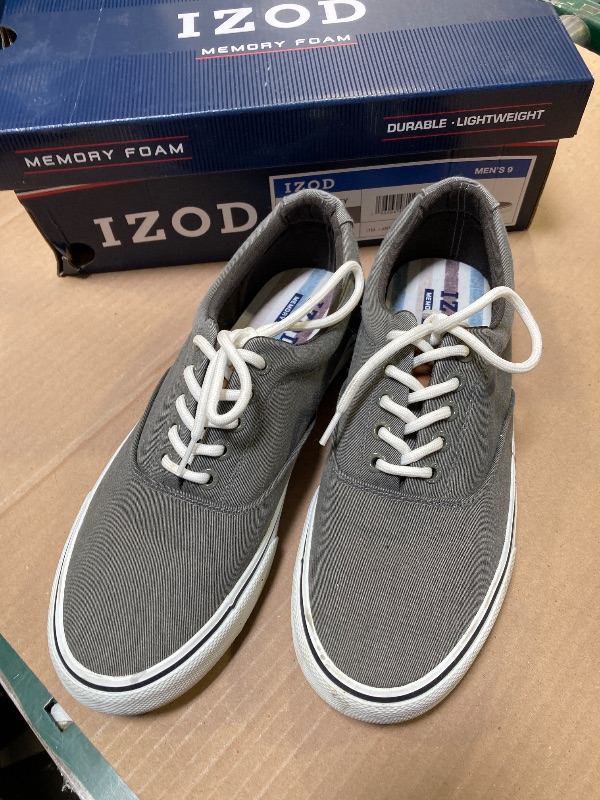 Photo 1 of Size 9--Izod Men's Canvas RANGLEY Lace up Shoes in GRAY NIB
