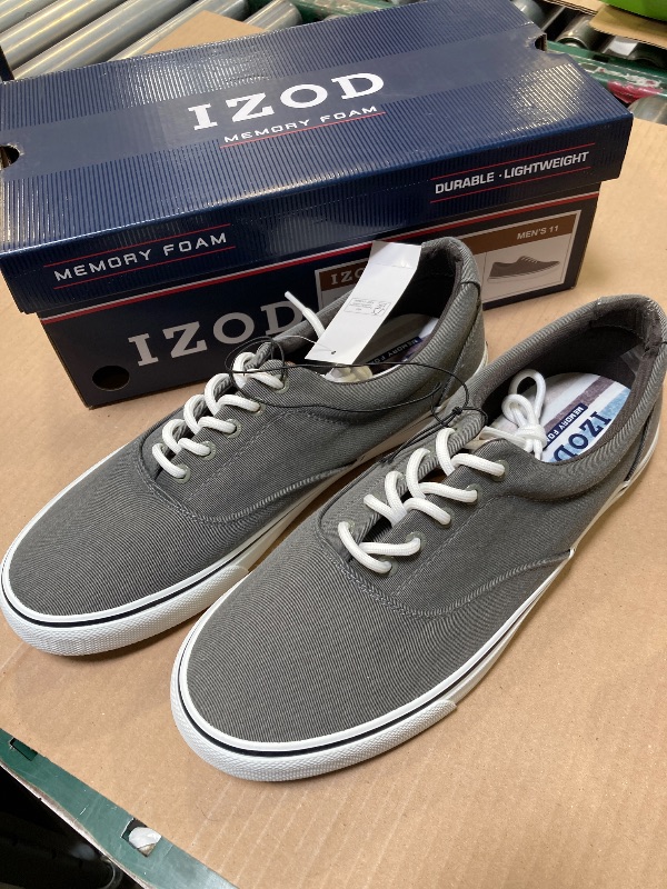 Photo 1 of Size 11---Izod Men's Canvas RANGLEY Lace up Shoes in GRAY NIB
